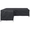 vidaXL Furniture Cover Black 255 x 255 x 80 cm 210D Oxford Fbric