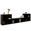 vidaXL 5 Piece TV Cabinet Set High Gloss Black Engineered Wood