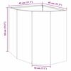 vidaXL Corner Planter Silver 45 x 45 x 50 cm Galvanised steel