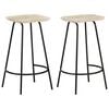 vidaXL Bar Stools 2 pcs Solid Mango Wood