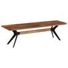vidaXL Dining Bench Solid Acacia Wood and Steel 160x40x45 cm