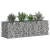 vidaXL Gabion Raised Bed Silver 180 x 60 x 55 cm Galvanised Steel