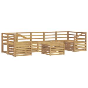 vidaXL Outdoor Sofa Set 8 pcs White Solid Acacia Wood