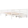 vidaXL Bed Frame without Mattress White 150x200 cm King Size Solid Wood Pine
