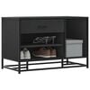 vidaXL Shoe Bench Black 80x40x53.5 cm Engineered Wood and Metal