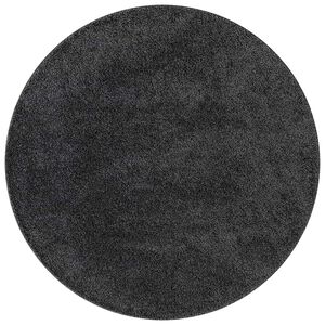 vidaXL Anti-slip Shaggy Rug Dark grey 120 x 120 cm PP