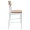 vidaXL Dining Chairs 2 pcs White 48 x 49 x 95 cm Solid Rubber Wood