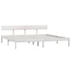 vidaXL Bed Frame without Mattress White Solid Wood 200x200 cm