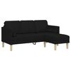 vidaXL Sofa Set Black 173 x 131 x 67 cm Fabric