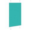 vidaXL Pleated Blind Petrol Green 75x100 cm Fabric Width 74.4 cm Polyester