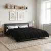 vidaXL Full Year Duvet Quilted Black 200 x 200 cm Microfiber