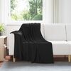 vidaXL Throw Blanket Black 170 x 130 cm Fleece