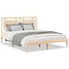 vidaXL Extra Long Bed Frame without Mattress 140x210 cm Solid Wood