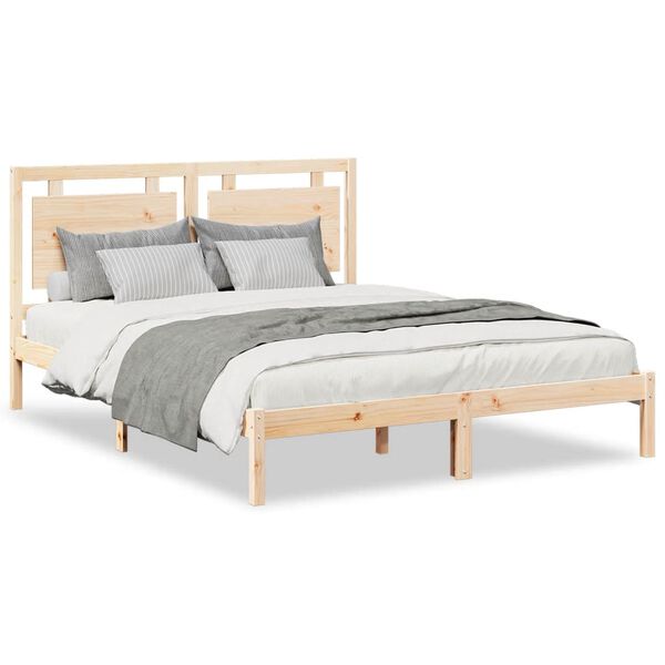 vidaXL Extra Long Bed Frame without Mattress 140x210 cm Solid Wood