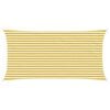 vidaXL Sunshade Sail Yellow and White 2.5 x 6 m HDPE