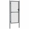vidaXL Mesh Garden Gate Galvanised Steel 100x200 cm Grey