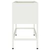 vidaXL Raised Garden Planter White 60 x 26 x 48 cm Steel