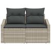 vidaXL Garden Sofa with Cushion 123 x 62 x 69 cm Poly Rattan