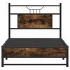 vidaXL Bed Frame without Mattress Smoked Oak 75x190 cm Small Single Engineered Wood