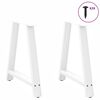 vidaXL Dining Table Legs A-Shaped 2 pcs White&nbsp;80x(72-73) cm Steel