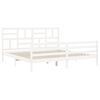 vidaXL Bed Frame without Mattress White 200x200 cm Solid Wood