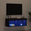 vidaXL TV Cabinet Set Black Oak 80 x 30 x 30 cm Engineered Wood