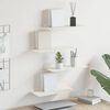 vidaXL Floating Shelf Wall-mounted 4 pcs White 40 x 18 x 2.5 cm Steel