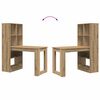 vidaXL Desk with Shelf Artisan Oak 122 x 67 x 145 cm Engineered Wood