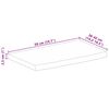 vidaXL Table Top 50x40x2.5 cm Live Edge Solid Wood Rough Mango