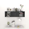 vidaXL Wall Shelf High Gloss Grey 102x30x29 cm Engineered Wood