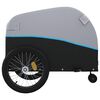 vidaXL Bike Trailer Black and Blue 45 kg Iron