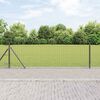 vidaXL Fence with Post Grey 0.6 x 10 m Steel and PVC
