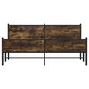 vidaXL Metal Bed Frame without Mattress Smoked Oak 193x203 cm
