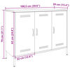 vidaXL Sideboard Pink 100.5x39x79 cm Steel