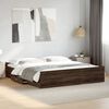 vidaXL Bed Frame with Drawers without Mattress Brown Oak 200x200 cm