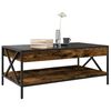 vidaXL Coffee Table with Infinity LED Smoked Oak 90x50x38 cm