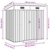 vidaXL Garden Shed Grey Metal