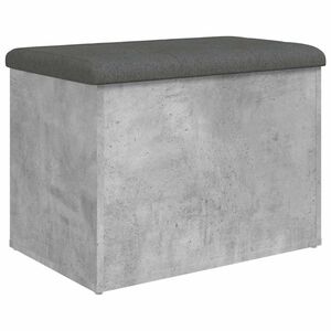 vidaXL Storage Bench Concrete Grey 62x42x45 cm Engineered Wood