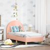vidaXL Toddler Bed Frame with Headboard Pink 70 x 140 cm Sheep Fabric