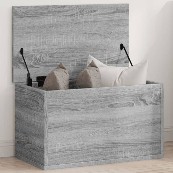 vidaXL Storage Box Grey Sonoma 60x35x35 cm Engineered Wood