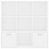 vidaXL Book Cabinet White 98x30x98 cm Engineered Wood