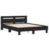 vidaXL Bed Frame without Mattress Black 140x190 cm
