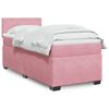 vidaXL Box Spring Bed with Mattress Pink 90x200 cm Velvet