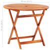 vidaXL 5 Piece Folding Outdoor Dining Set Solid Eucalyptus Wood