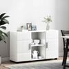 vidaXL Sideboard FLORIN High Gloss White 88.5 x 30.5 x 55.5 cm