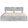vidaXL Bed Frame Concrete Grey 200 x 200 cm Engineered Wood