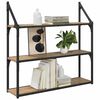 vidaXL Wall Shelf Artisan Oak 80 x 21 x 78.5 cm Engineered Wood
