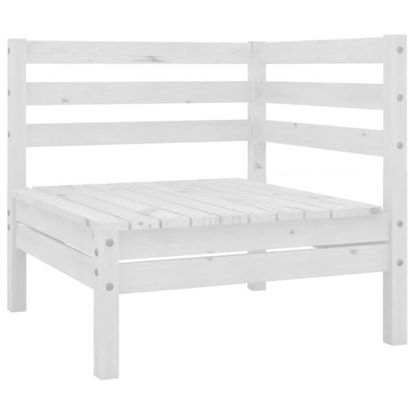 vidaXL 9 Piece Garden Lounge Set Solid Wood Pine White
