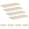 vidaXL Stair Tread 8 pcs 80 x 30 x 2 cm White Solid Oak Wood