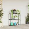 vidaXL 3-Tier Plant Stand Black 100 x 32 x 102 cm Steel